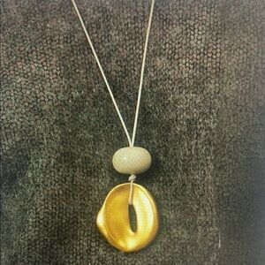 Artisan Gold Pendant Necklace